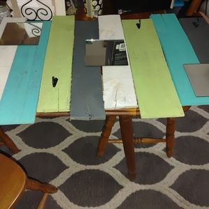 Wall art coat/ Hat hanger with mirrors